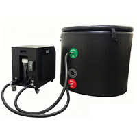 Enfriador de Baño de Hielo Automático Fácil de Mover con Ruedas Reforzadas, Compresor de Refrigerante R410A, Motor, Control Remoto, Bajo Ruido, Alto Rendimiento