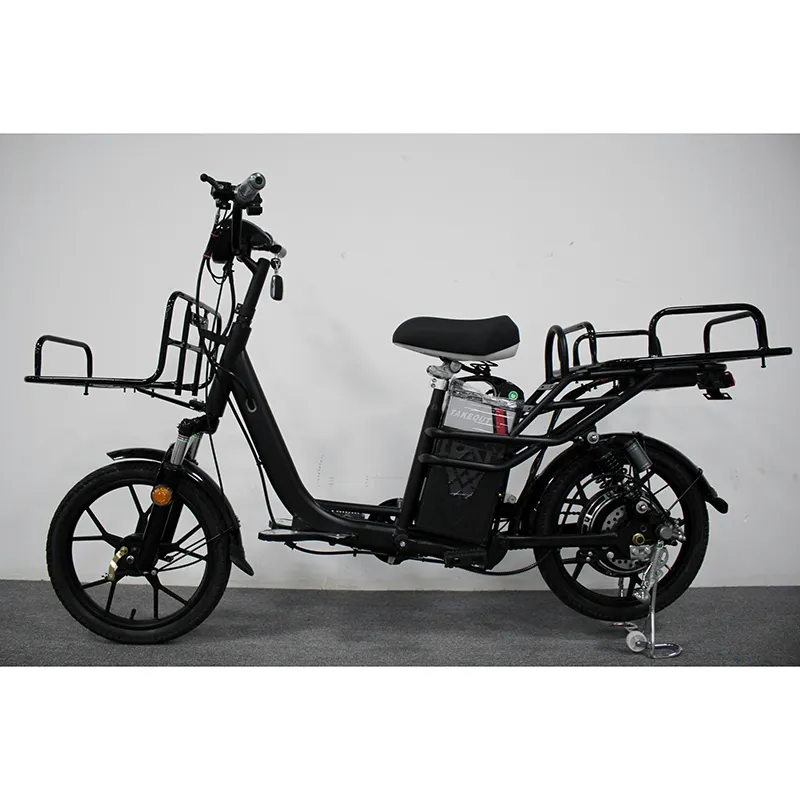 電気貨物自転車自転車500w40Vストリート貨物ファーストフードピザ配達20 "インチダブルバッテリー中国