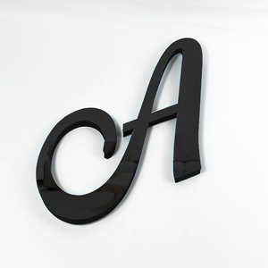 Autocollants en lettres italiennes 3D 20 cm, élégants autocollants muraux en alphabet italique, autocollants adhésifs DIY pour la décoration de la maison et l'art de bureau - Product Image 1