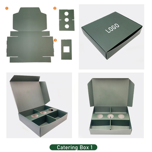 Boîte d'emballage alimentaire pour brunch, plateau de service, boîte en carton pour traiteur, boîtes alimentaires en papier, boîte à emporter écologique personnalisée - Product Image 5