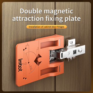 Localisateur de charnières magnétique en plastique ABS Imbot - Outil pour charnières de porte de placard de 35 mm avec conception de dossier étendu pour un perçage précis - Product Image 1