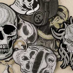 แผ่นปักลายกะโหลกแผ่นพีวีซีรีดติดเสื้อสำหรับเสื้อผ้าสำหรับงานประดิษฐ์เสื้อแจ็กเก็ตมีความร้อนผ้ายีนส์ - Product Image 4