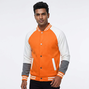 Customized Color Unisex Varsity Letterman Jacket <b>High</b> Quality <b>Leather</b> Wool Baseball Jacket Customizable Embroidery Full Custom - Product Image 1