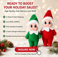 Poupée en peluche personnalisée de Noël, figurine douce en tissu, 6 couleurs, décorations de fêtes, cadeau pour enfants, décoration de fête à domicile, vente en gros