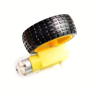 มอเตอร์ล้อคุณภาพสูง 3-6V มอเตอร์เกียร์ DC แบบเพลาคู่ มอเตอร์ TT อุปกรณ์ DIY สำหรับหุ่นยนต์อัจฉริยะ ยางรถอัจฉริยะ - Product Image 6