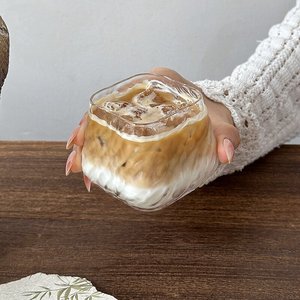 Tazza da Caffè in Vetro Quadrata Creativa con Motivo Albero, <span class=keywords><strong>Design</strong></span> di Nicchia, per Latte e Caffè Americano - Product Image 5