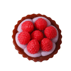 Juguetes Novedosos de TPR, Juguete para Apretar con Textura de Comida de Frambuesa y Fresa, Juguete de Juego con Forma de Tostada - Product Image 6