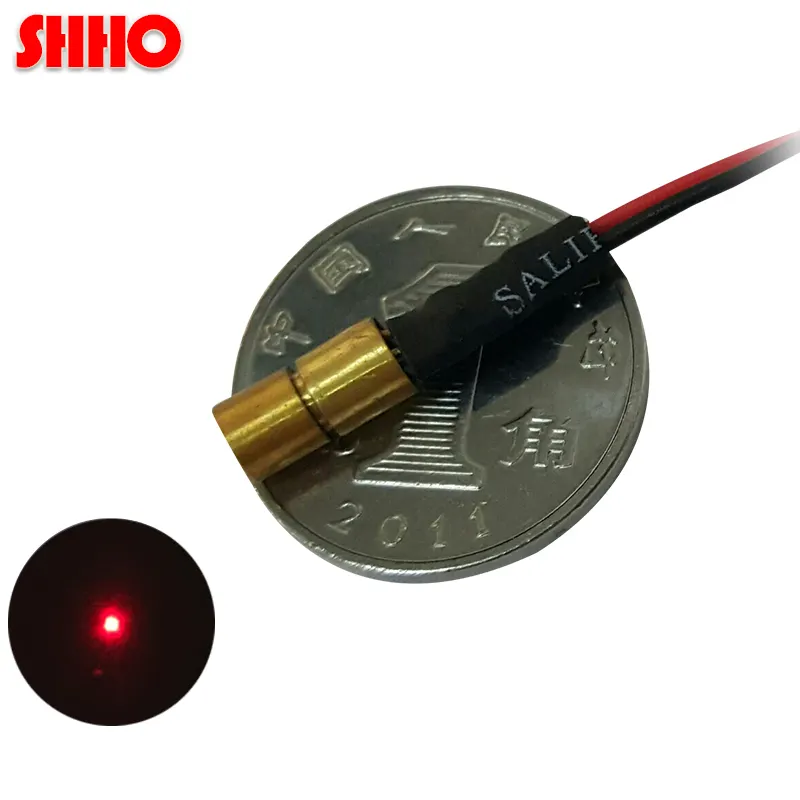 High quality 650nm red dot laser module 1mw diode diameter 4mm super small size&spot locator optical machine accessories brass