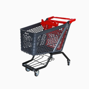 Chariot de supermarché de 180 <span class=keywords><strong>litres</strong></span> avec panier en plastique avec logo - Product Image 1