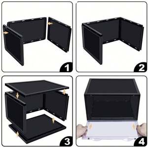 <b>Shoes</b> Storage Box Transparent Plastic Stackable <b>Shoe</b> Box Case Home Drop Front <b>Shoe</b> Storage Box - Product Image 4
