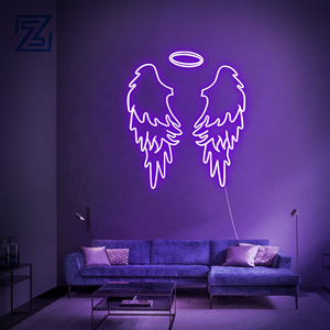 Precio al por mayor, luz de neón personalizada, obtén tu Halo, alas de Ángel sucias, <span class=keywords><strong>letras</strong></span> de letrero de neón LED acrílico para dormitorio - Product Image 3