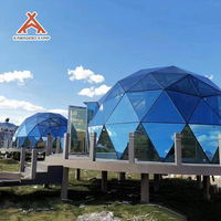 Kawagebo Kamp (KK) 9M Tente Dôme Géodésique en Verre de Luxe pour Fêtes, Salons Professionnels, Glamping, Hôtel Igloo, Serre et Grands Événements