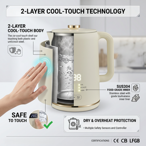 1500W Intelligent Stainless Steel 1.8L Portable <b>Kettle</b> With <b>Temperature</b> <b>Control</b> for Outdoor Hotel & Household Use Digital Temper - Product Image 2