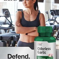 Suplemento de Ajo Herbal sin Olor para la Salud del Corazón, para Mujeres y Hombres, Cápsulas Blandas de Ajo sin Olor, Extractos de Plantas