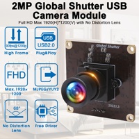 Módulo de Cámara USB ELP 1200P 90FPS Sin Distorsión con Obturador Global y Disparador Externo Sin Controlador para Captura de Alta Velocidad