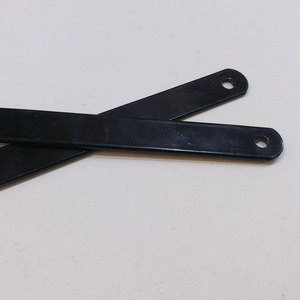 Black Meter Box Support <b>Frame</b> Metal Steel Bracket 20cm Long With Hole <b>For</b> Electrical Distribution Box Accessory - Product Image 1