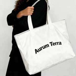 Sacs fourre-tout en toile de coton promotionnels vierges, écologiques, réutilisables, de bonne qualité, avec logo personnalisé - Product Image 1