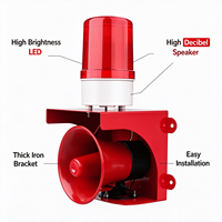 Système d'alarme sonore et lumineux 130 dB avec volume réglable, étanche IP68, protection de sécurité, fourniture directe d'usine
