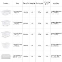 Conteneur alimentaire jetable en plastique PP de haute qualité, grand plateau pour aliments congelés avec logo/design graphique personnalisable