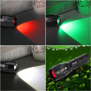 Nhôm T6 LED Đèn Pin Không Thấm Nước Zoomable Chiến Thuật Ngọn Đuốc Ánh Sáng Từ Tính Săn Bắn Đèn Pin Với Màu Đỏ/Màu Xanh Lá Cây Lơ Lơ - Product Image 6