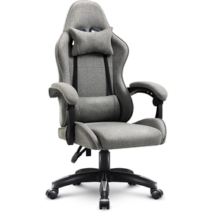 <span class=keywords><strong>Fauteuil</strong></span> de bureau ergonomique et de jeu rembourré avec dossier réglable, housse en tissu respirant et durable pour la maison et le bureau - Product Image 1