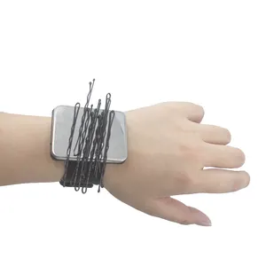 Pulseira magnética estilo bobbie, bracelete de silicone com elástico para costura, para salão de beleza