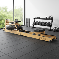 Máquina de Remo de Agua de Madera Sólida RW601 con Monitor Inteligente, Tanque de Agua Ajustable, Plegable, para Gimnasio en Casa