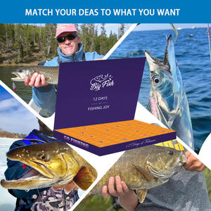 Vente chaude 12 pièces coffret cadeau de pêche boîte aveugle de noël appâts de pêche Mino à paillettes ensemble d'appâts de pêche appâts artificiels - Product Image 3