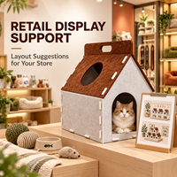 Niche pour chat en feutre, lit pour chat, grotte triangulaire pour chat, nid douillet pour animaux de compagnie, abri intérieur pour animaux de compagnie, détachable, lavable, vente en gros