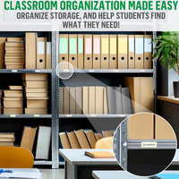 Étiquette magnétique effaçable à sec personnalisable en rectangle arrondi pour casiers, tableaux blancs, armoires et organisation en classe