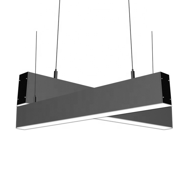Hlinear Modern Nordic Linear LED Chandelier Aluminum Construction Remote Dimmable 5-Year Warranty for Home Office Lighting