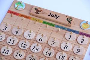 Amazon es mejor-venta 2020 Casa de calendario-Calendario de madera calendario permanente <span class=keywords><strong>mapa</strong></span> del <span class=keywords><strong>tiempo</strong></span>-Waldorf Montessori de c - Product Image 4