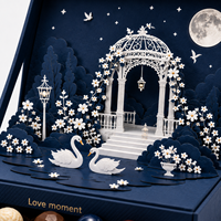 Boîte cadeau de luxe avec tiroir, sculpture en papier 3D, boîte rigide personnalisée pour chocolats, confiseries, bijoux