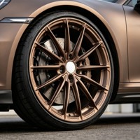 1PC Jantes forgées JDM Euro Style 6061-T6 Bronze Mat Monobloc Multi-Rayons 17-24 pouces pour Voitures de Luxe Sportives et Performantes