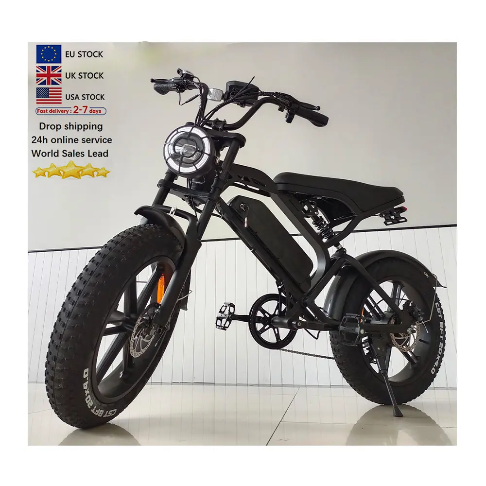 จักรยานไฟฟ้าอลูมิเนียมอัลลอย V20 250W 750W 1000W Shimano 7สปีดจักรยานไฟฟ้าวิบาก20นิ้วความเร็วสูงจักรยานไฟฟ้าจักรยานเสือภูเขา