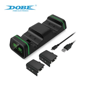 DOBE במפעל ישיר אספקת לשחק ותשלום ערכת כפול טעינת Dock עם 2 סוללות עבור Xbox אחד/S/X בקרי משחק אבזר
