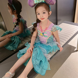 Disfraces <span class=keywords><strong>de</strong></span> princesa Ariel <span class=keywords><strong>para</strong></span> niñas, vestido <span class=keywords><strong>de</strong></span> sirena <span class=keywords><strong>para</strong></span> niñas, ropa <span class=keywords><strong>de</strong></span> Halloween - Product Image 5