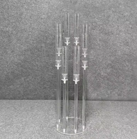 Support de bougie en acrylique transparent fait main moderne pour cheminée, décoration de salon XWLC Royal Diamond S2-C035, décoration de table de mariage