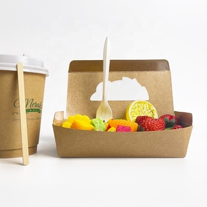 <span class=keywords><strong>Caja</strong></span> de Papel Kraft para Alimentos, Redonda o Rectangular, Desechable, Ecológica, con Ventana de PVC, Personalizable con Logotipo, para Llevar - Product Image 4