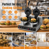 Machine à gaufres et burgers commerciale à double commande de température, dernier design 2026, pour café, snack-bar, cuisine, usage commercial