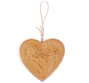 Fábrica personalizada en forma de corazón rústico Vintage granja Navidad Mango sala de estar dormitorio regalo del Día de San Valentín decoración colgante de pared de madera - Product Image 6