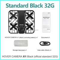 Kit HOVERAir X1 Caméra autonome, drone de poche, capture vidéo HDR, décollage de la paume de la main, combo avec 2 batteries et 1 hub de charge