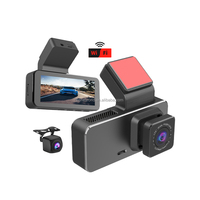 Vente flash : Mini caméra embarquée DVR pour voiture 4K avant + arrière avec GPS, garantie 1 an, double objectif, écran LCD 3 pouces, WiFi