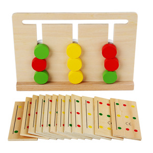 Comniki Montessori didattica versione <span class=keywords><strong>professionale</strong></span> scuola materna <span class=keywords><strong>educazione</strong></span> precoce a tre colori gioco giocattolo in legno insegnamento Standard - Product Image 1