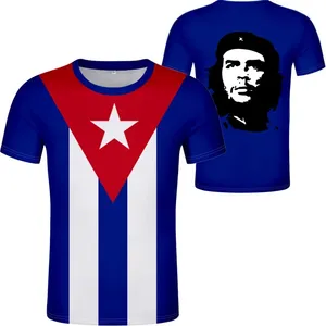 도매 사용자 정의 로고 셔츠 폴리 에스터 티셔츠 쿠바 빈티지 쿠바 섬지도 카리브 프라이드 빈티지 쿠바 티셔츠