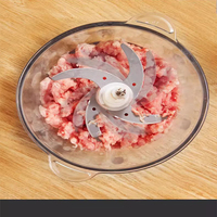 Mini hachoir à viande portable rechargeable en verre épaissi pour la cuisine, électrique, faible bruit, économe en énergie