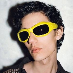 Lunettes de soleil Y2K rétro personnalisées avec logo, style polygonal œil de chat, punk, pour le sport et la conduite, pour femmes et hommes, vente en gros - Product Image 2