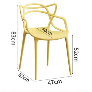 Modern Dinning Room Furniture Colorful Cheap Restaurant Leisure Simple Cafe Stackable Dining Plastic Chair