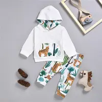 Baby mädchen boutique kleidung sets kinder cartoon casual anzug herbst winter hoodie kid kleidung set