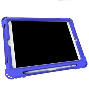 10.2 9th แท็บเล็ตกรณีเด็กปลอดภัยพีซีที่ทนทาน Overmolding ซิลิโคนกรณีแท็บเล็ตสำหรับ iPad กรณี